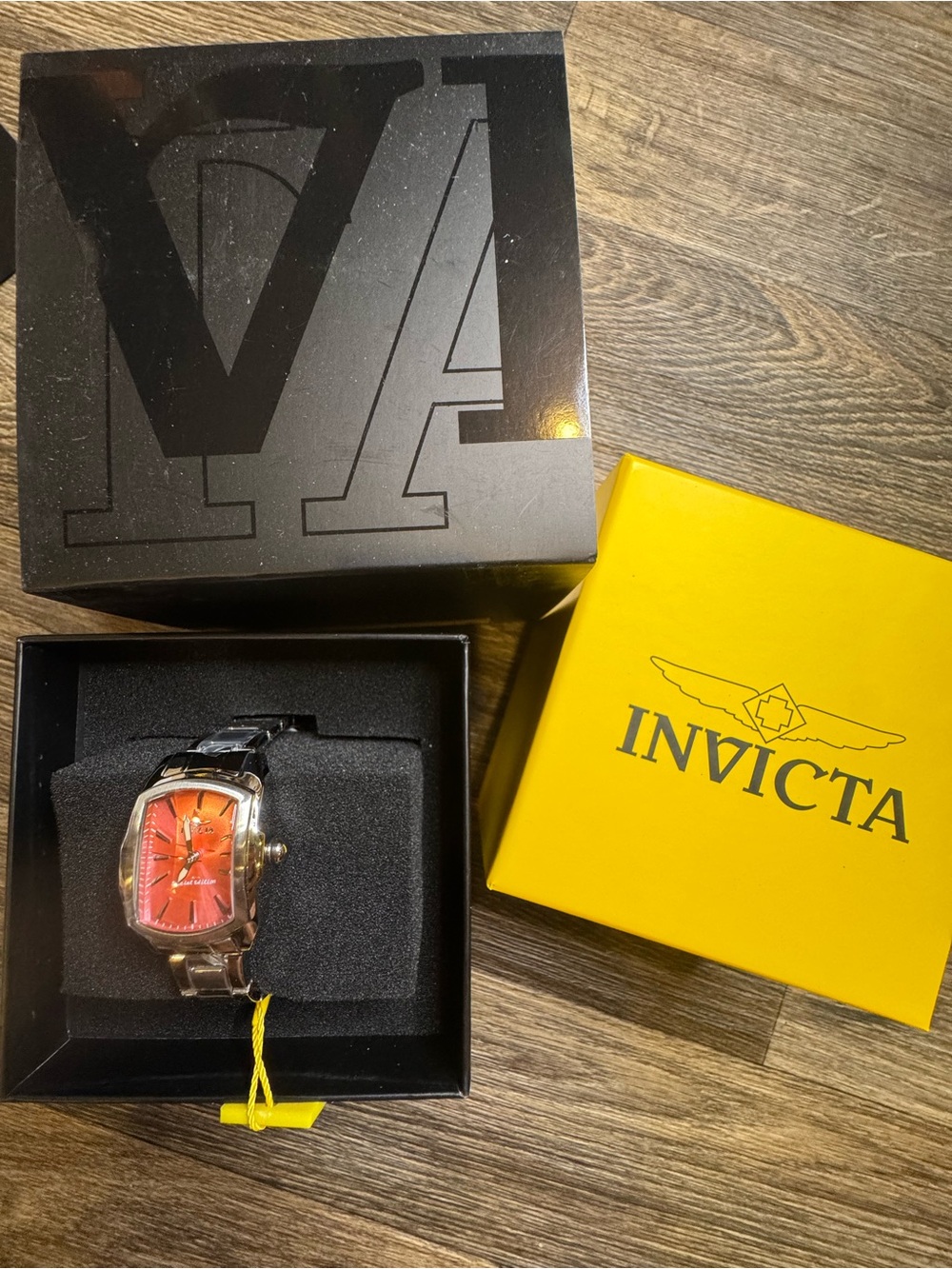 Invicta Women's Coral Dial Stainless Steel Bracelet Watch Lupah Collection